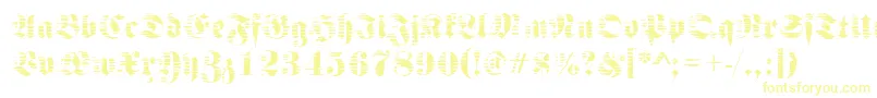 Fraktursawmill2Regular-Schriftart – Gelbe Schriften