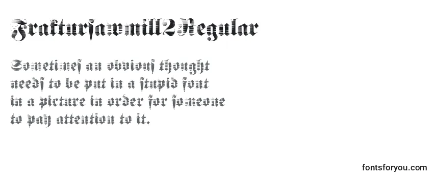 Überblick über die Schriftart Fraktursawmill2Regular
