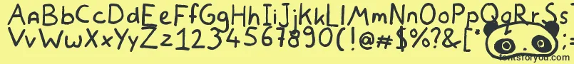 WhiteBearLake Font – Black Fonts on Yellow Background