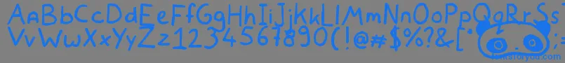 フォントWhiteBearLake – 灰色の背景に青い文字