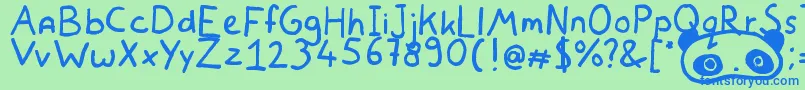 WhiteBearLake Font – Blue Fonts on Green Background