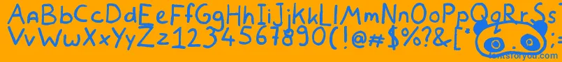 WhiteBearLake Font – Blue Fonts on Orange Background