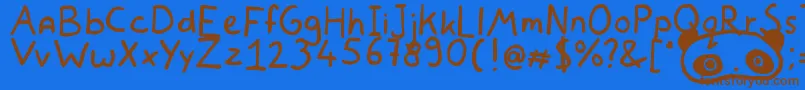 WhiteBearLake Font – Brown Fonts on Blue Background