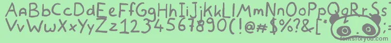 WhiteBearLake Font – Gray Fonts on Green Background