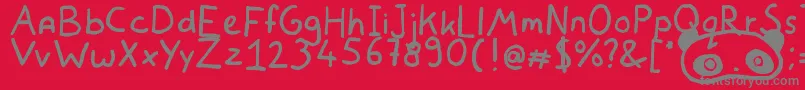 WhiteBearLake Font – Gray Fonts on Red Background