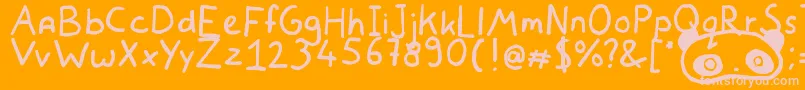 Подробнее о шрифте WhiteBearLake Шрифт WhiteBearLake – розовые шрифты на оранжевом фоне