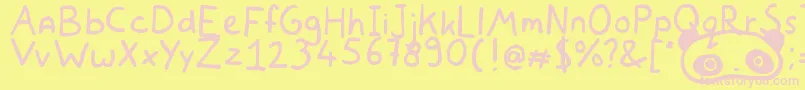 WhiteBearLake Font – Pink Fonts on Yellow Background