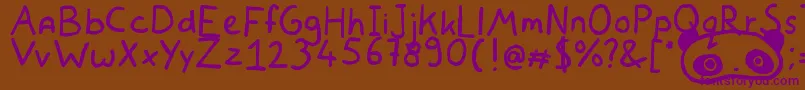WhiteBearLake Font – Purple Fonts on Brown Background
