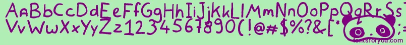 WhiteBearLake Font – Purple Fonts on Green Background