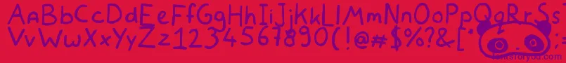 WhiteBearLake Font – Purple Fonts on Red Background