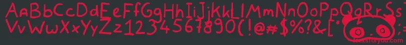 WhiteBearLake Font – Red Fonts on Black Background