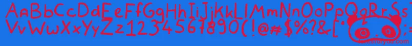 WhiteBearLake Font – Red Fonts on Blue Background