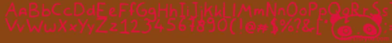 WhiteBearLake Font – Red Fonts on Brown Background