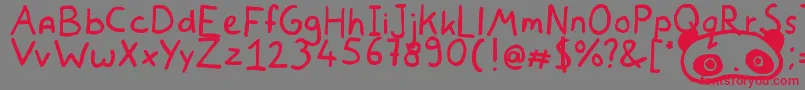 フォントWhiteBearLake – 赤い文字の灰色の背景