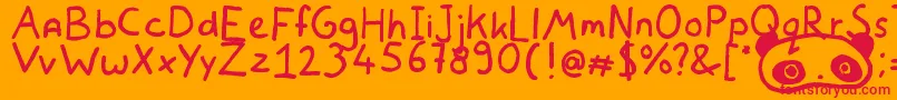 WhiteBearLake Font – Red Fonts on Orange Background