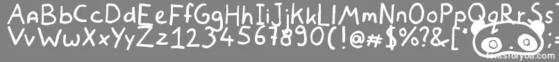 WhiteBearLake Font – White Fonts on Gray Background