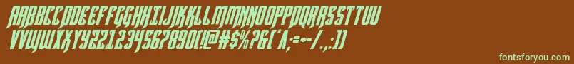 Hawkmoonital Font – Green Fonts on Brown Background