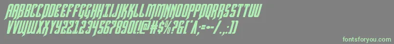 Hawkmoonital Font – Green Fonts on Gray Background