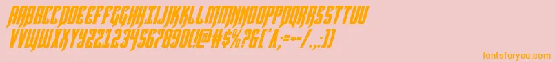 Hawkmoonital Font – Orange Fonts on Pink Background