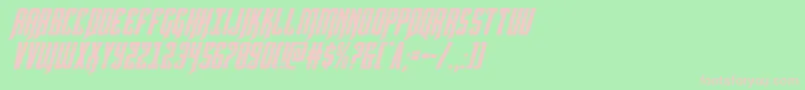 Hawkmoonital Font – Pink Fonts on Green Background