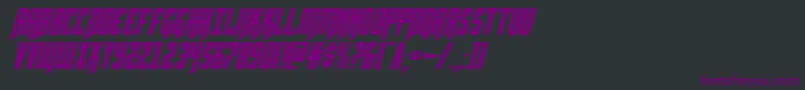 Hawkmoonital Font – Purple Fonts on Black Background