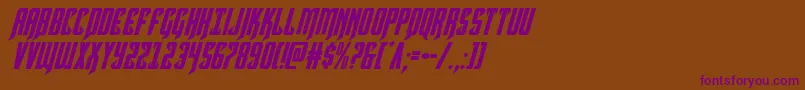 Hawkmoonital Font – Purple Fonts on Brown Background