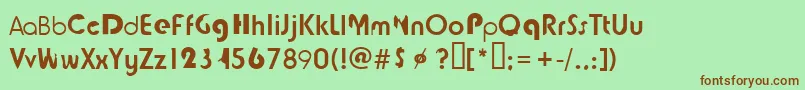 Tjockebo Font – Brown Fonts on Green Background