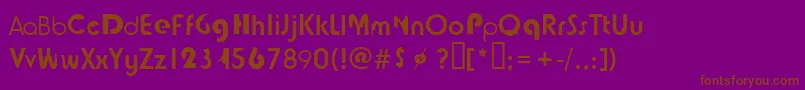 Tjockebo Font – Brown Fonts on Purple Background