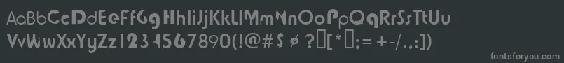 Шрифт Tjockebo – серые шрифты на чёрном фоне