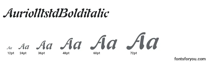 AuriolltstdBolditalic Font Sizes