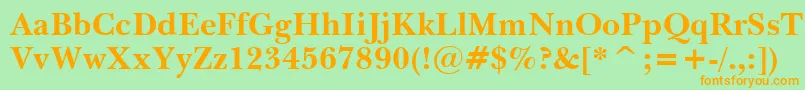 ImperialBold Font – Orange Fonts on Green Background