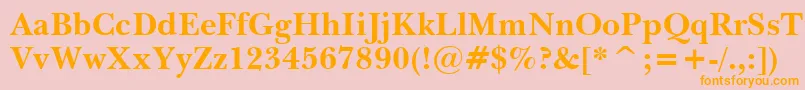 ImperialBold Font – Orange Fonts on Pink Background