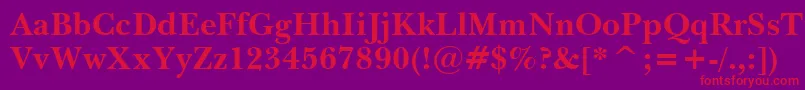 ImperialBold Font – Red Fonts on Purple Background