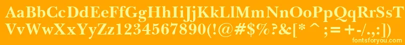 ImperialBold Font – Yellow Fonts on Orange Background