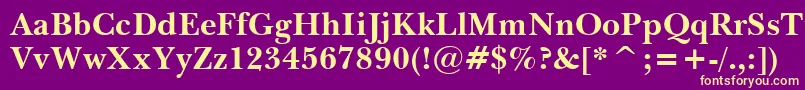 ImperialBold Font – Yellow Fonts on Purple Background