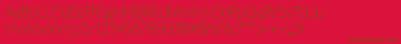 OsgoodsansRegular Font – Brown Fonts on Red Background