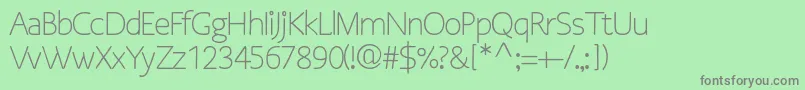 OsgoodsansRegular Font – Gray Fonts on Green Background