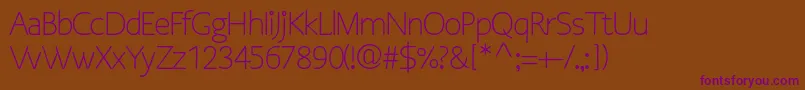 Шрифт OsgoodsansRegular – фиолетовые шрифты на коричневом фоне