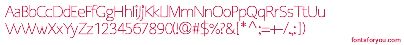 OsgoodsansRegular Font – Red Fonts on White Background