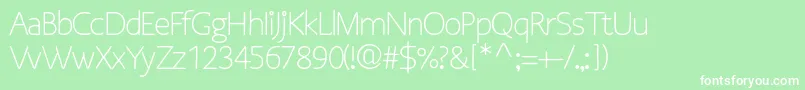 OsgoodsansRegular Font – White Fonts on Green Background