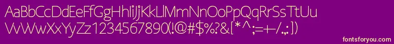 OsgoodsansRegular Font – Yellow Fonts on Purple Background