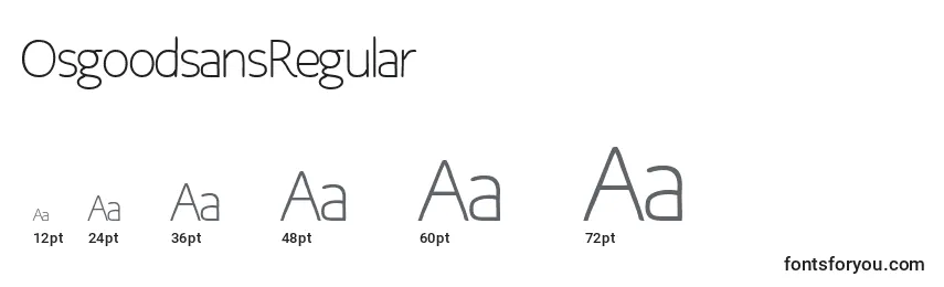 OsgoodsansRegular Font Sizes