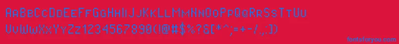 Pixeloperatorsc Font – Blue Fonts on Red Background