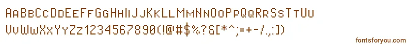 Шрифт Pixeloperatorsc – коричневые шрифты на белом фоне