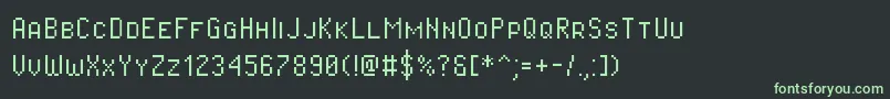 Fonte Pixeloperatorsc – fontes verdes em um fundo preto