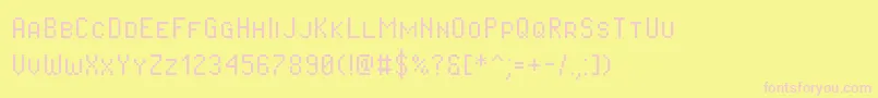 Pixeloperatorsc Font – Pink Fonts on Yellow Background