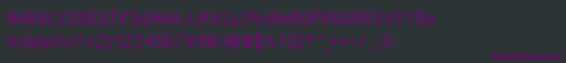 Pixeloperatorsc-fontti – violetit fontit mustalla taustalla