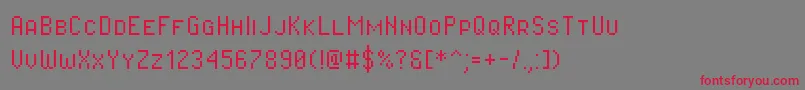 Pixeloperatorsc Font – Red Fonts on Gray Background