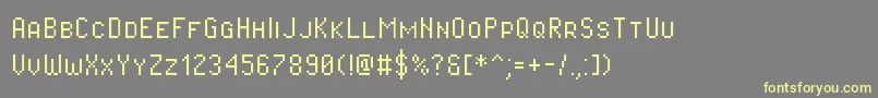 フォントPixeloperatorsc – 黄色のフォント、灰色の背景