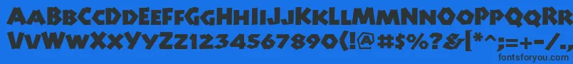 Шрифт Manitolpstd – чёрные шрифты на синем фоне